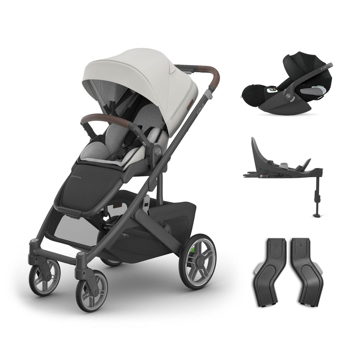 UPPAbaby Cruz V3 Pushchair + Cybex Cloud T & Base - Savannah