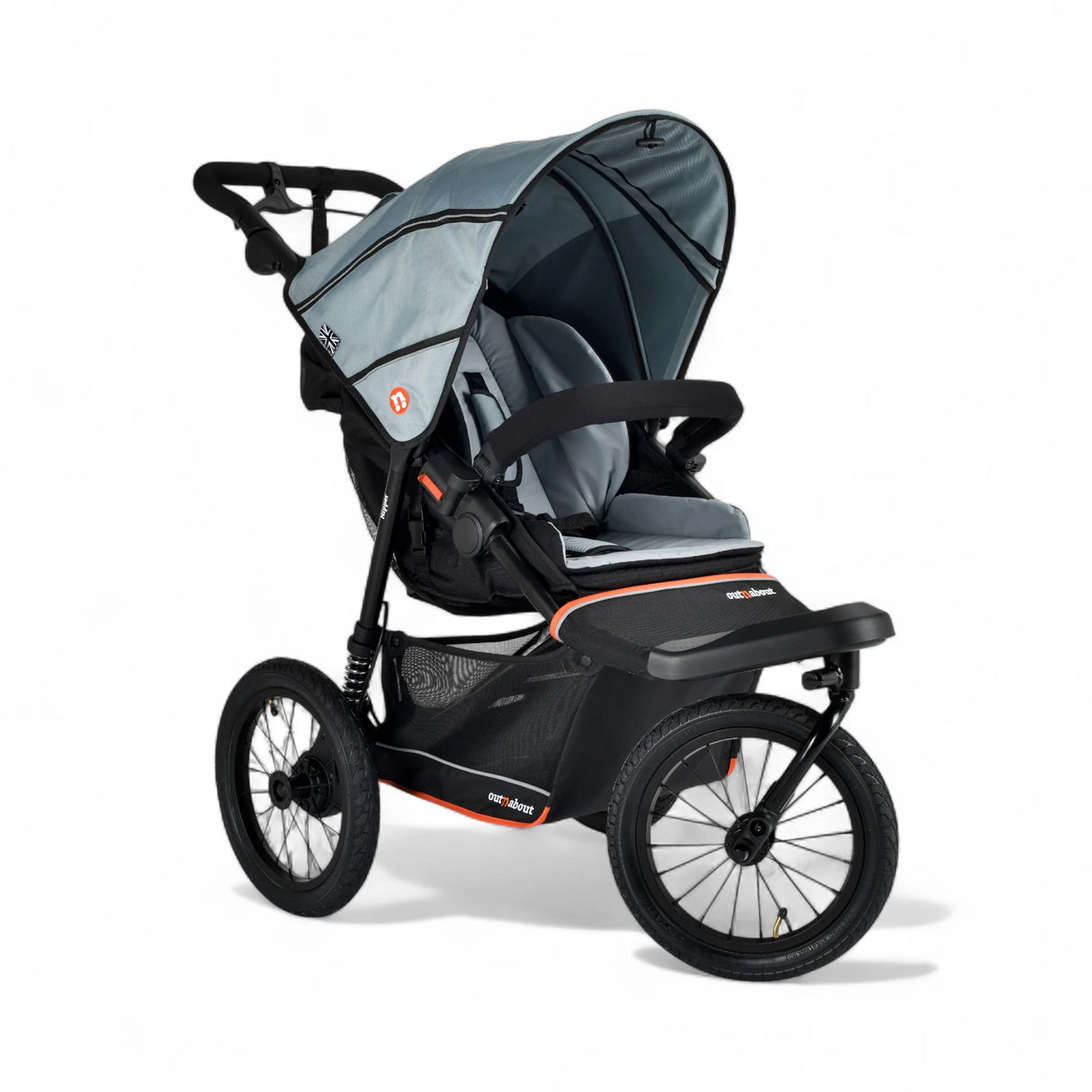 Out n About Nipper V6 Plus Single Pushchair - Rocksalt Grey