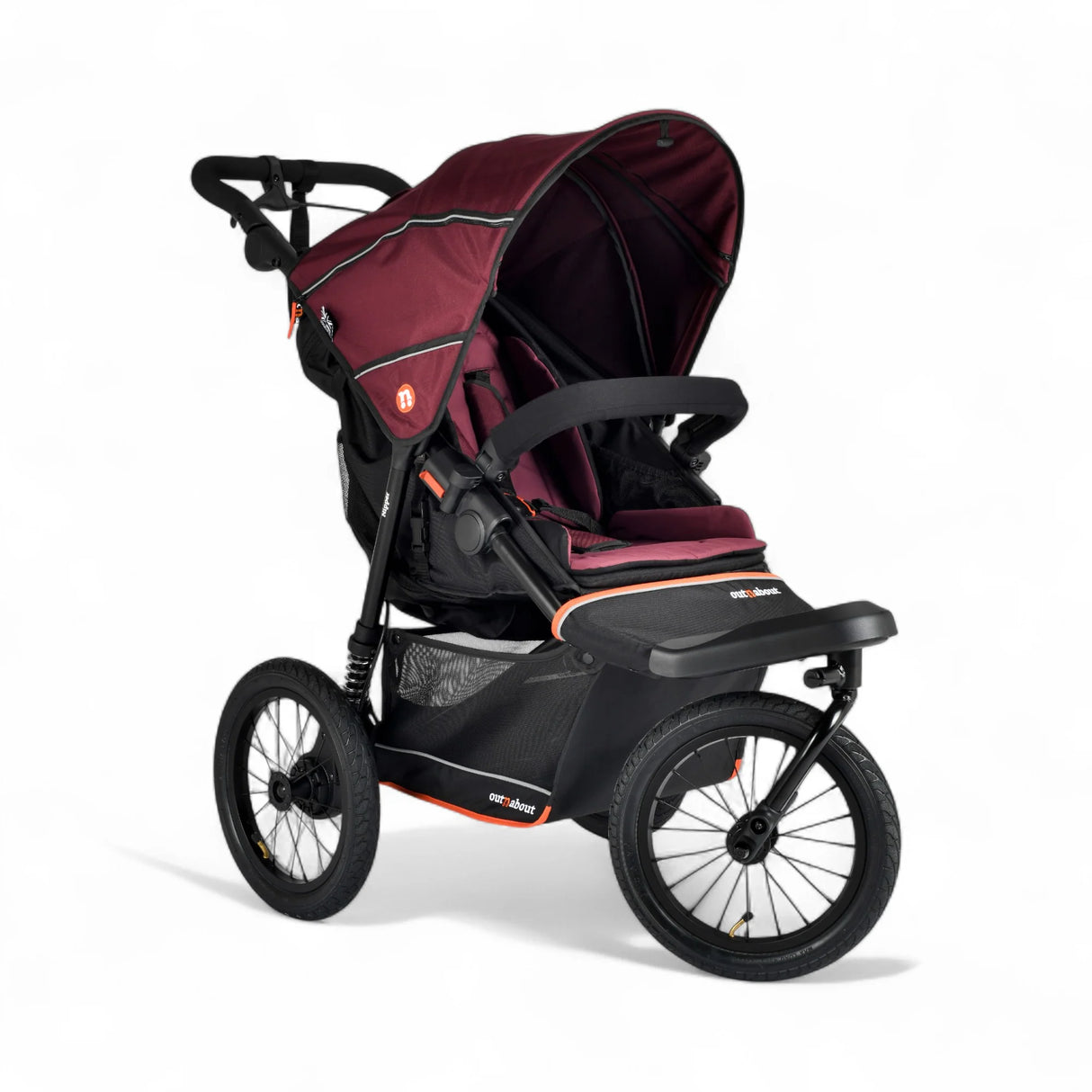 Out n About Nipper V6 Plus Single Pushchair - Brambleberry Red