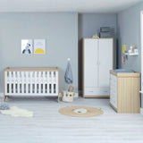 Babymore Veni 3 Piece Room Set - Oak White