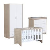 Babymore Veni 3 Piece Room Set - Oak White