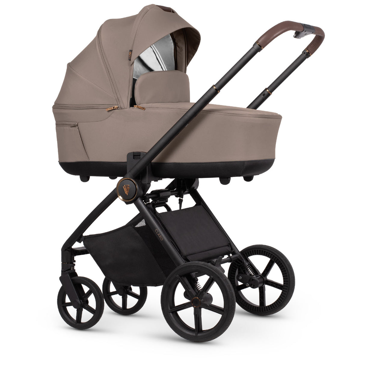 Venicci Claro Complete Travel System Bundle + 360 Isofix Base - Almond