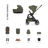 Venicci Tila 11 Piece Essential 2in1 Bundle - Olive