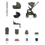 Venicci Tila 13 Piece Luxury 4in1 Tiago Bundle - Olive