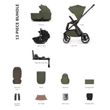 Venicci Tila 13 Piece Luxury 4in1 Tiago Bundle - Olive