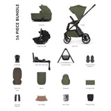 Venicci Tila 16 Piece Ultimate 4in1 Plus Tiago Bundle - Olive