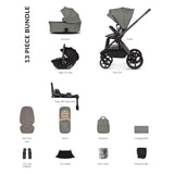 Venicci Upline 3 Luxury 4in1 Tiago Car Seat & 360 Base Bundle - Aloe