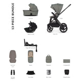 Venicci Upline 3 Luxury 4in1 Tiago Car Seat & 360 Base Bundle - Aloe
