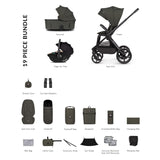 Venicci x Hunter Upline 3 Comfort 3in1 Tiago 360 Car Seat Bundle - Dark Olive