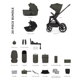 Venicci x Hunter Upline 3 Luxury 4in1 Tiago Car Seat & 360 Base Bundle - Dark Olive
