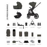Venicci x Hunter Upline 3 Ultimate 4in1 Plus Tiago Car Seat & 360 Base Bundle - Dark Olive