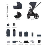 Venicci x Hunter Upline 3 Comfort 3in1 Tiago 360 Car Seat Bundle - Navy