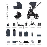Venicci x Hunter Upline 3 Ultimate 4in1 Plus Tiago Car Seat & 360 Base Bundle - Navy