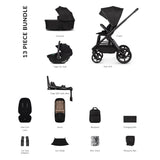 Venicci Upline 3 Luxury 4in1 Tiago Car Seat & 360 Base Bundle - Onyx