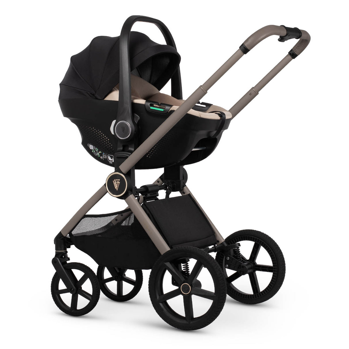 Venicci Upline 3 Luxury 4in1 Tiago Car Seat & 360 Base Bundle - Pebble