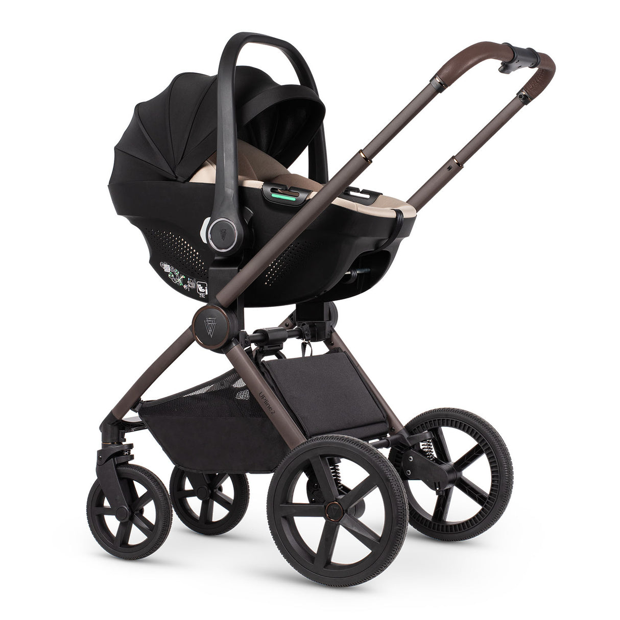 Venicci Upline 2 SE 3-in-1 Tiago + 360 Base Travel System Bundle - Burgundy