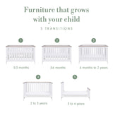 Tutti Bambini Verona Cot Bed - White & Oak