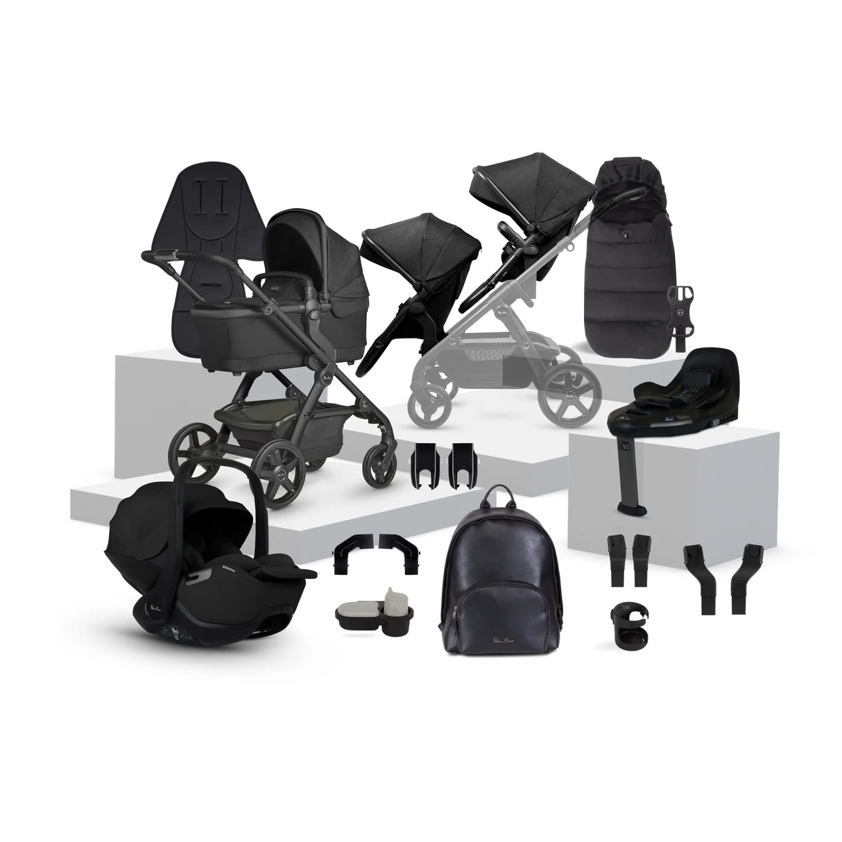 Silver Cross Wave 3 Growing Family + Glide Plus 360 & Base Bundle - Onyx