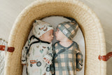 Copper Pearl Top Knot Hat Jo 0-4m