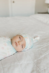 Copper Pearl Top Knot Hat Whimsy 0-4m