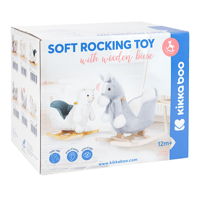 Kikka Boo Rocking Toy With Seat and Sound Grey Horse