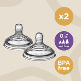 Tommee Tippee Closer to Nature Variflow Teat 2Pk