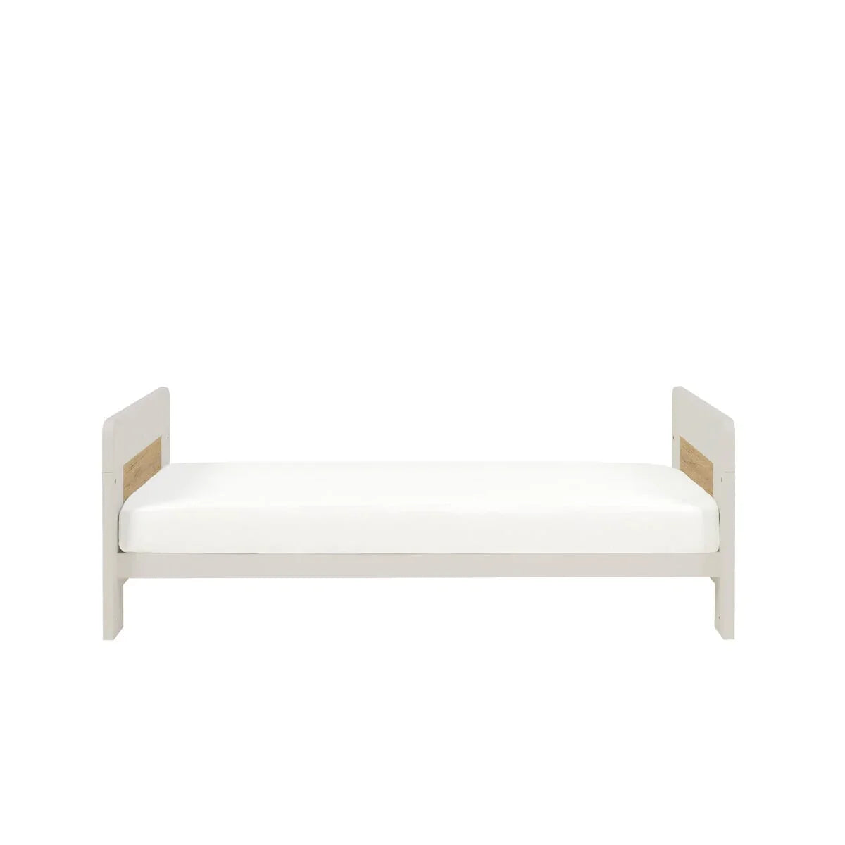 Tutti Bambini Essentials Alba Cot Bed - White Sand / Distressed Oak