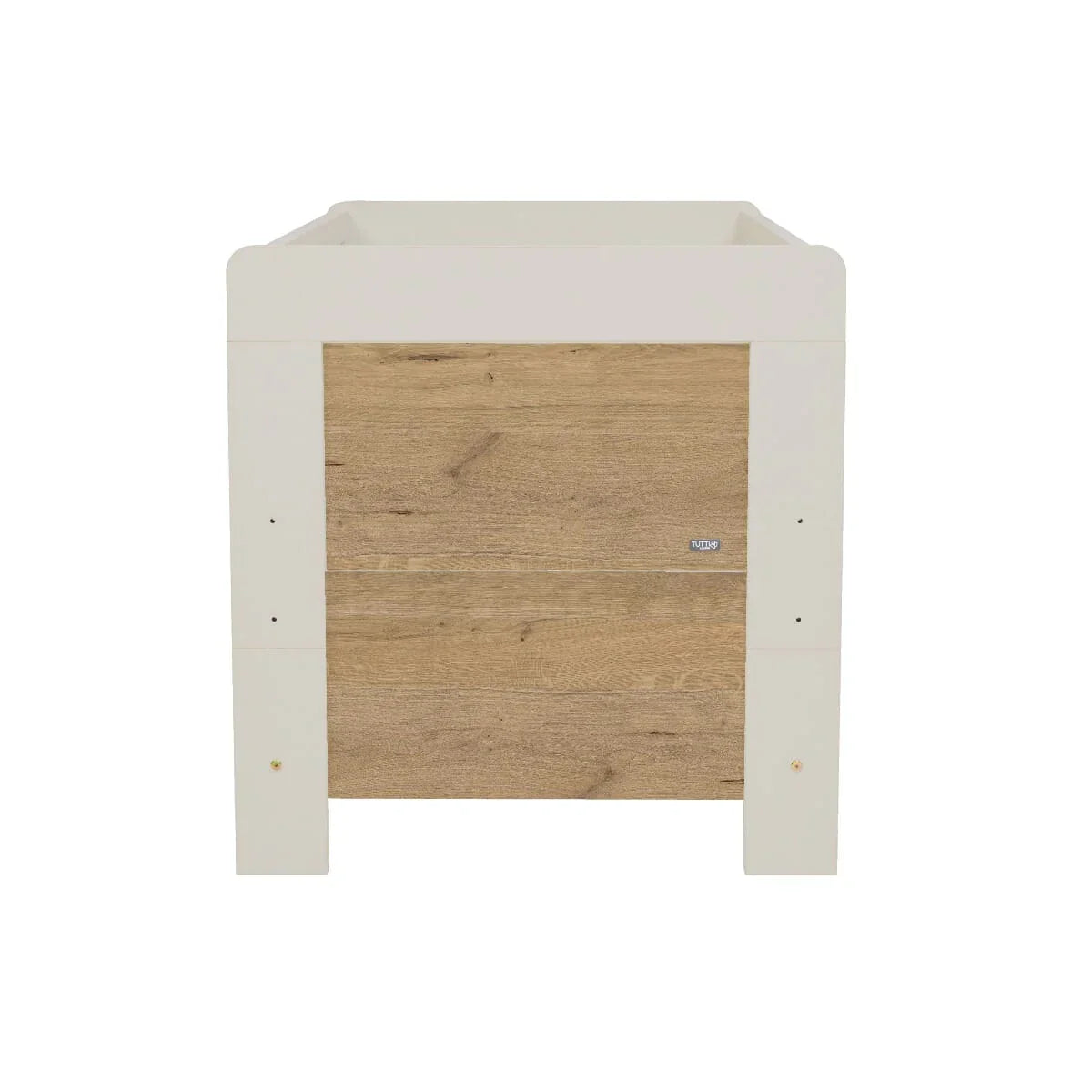 Tutti Bambini Essentials Alba Cot Bed - White Sand / Distressed Oak