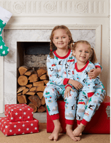 Toby Tiger Organic Penguin's Christmas Print Adult Pyjamas