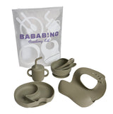 Bababing 18pc Raffi MK11 Home & Travel System, Home & Feeding Bundle with Spin Car Seat & Base - Minky