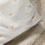 Anti-Roll Wedge Baby Changing Mat - Welcome Baby Print