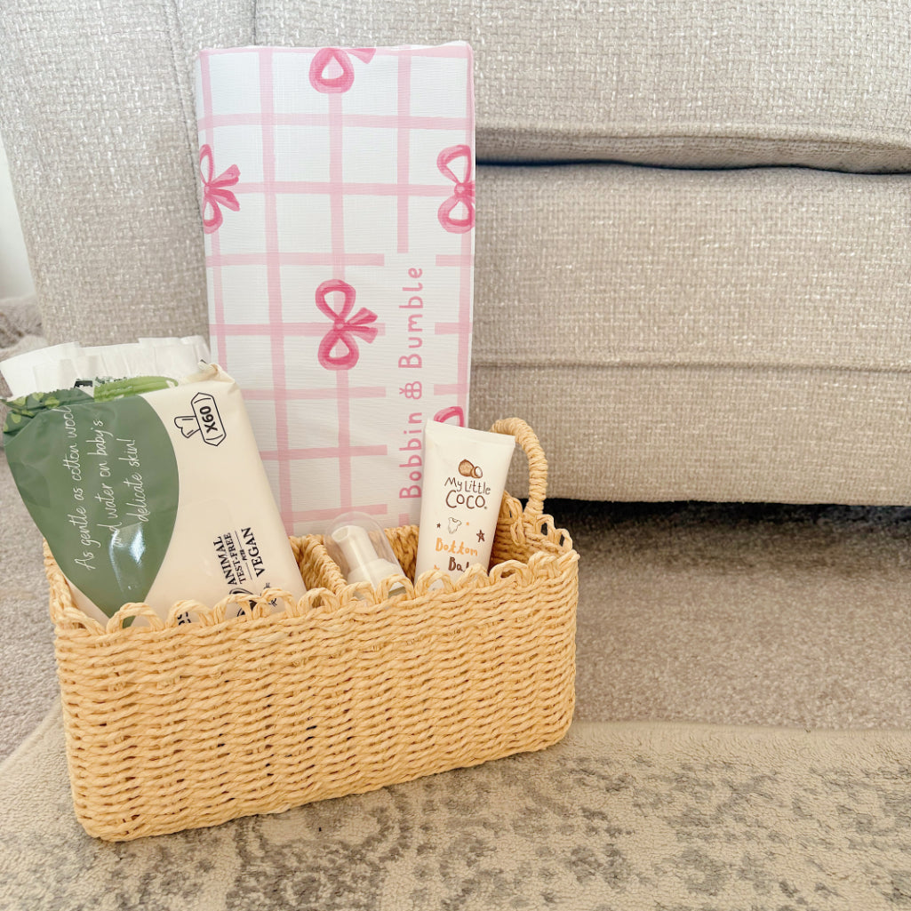 Travel Changing Mat - Pink Bows