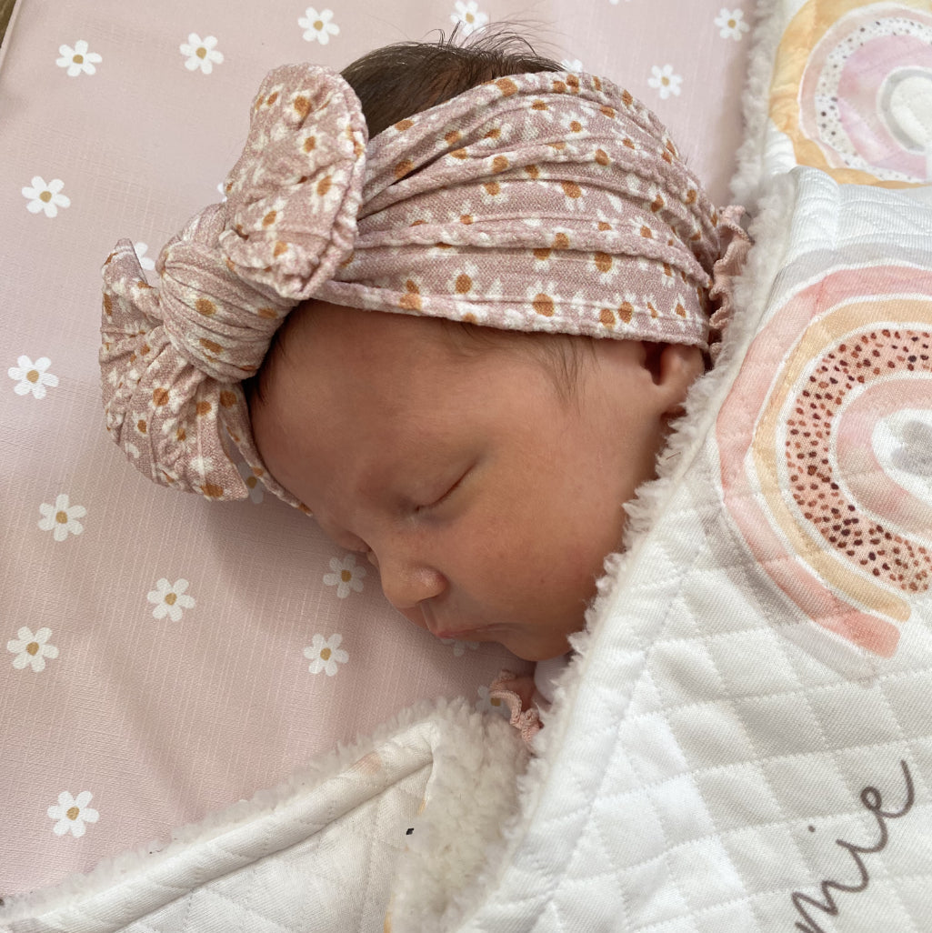 Standard Changing Mat - Pink Daisy Print