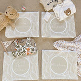Hospital Bag Organiser Pouches - Unisex Beige Leaf Print