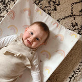 Anti-Roll Wedge Changing Mat - Rainbow Beau