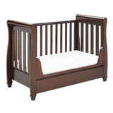 Babymore Eva Sleigh Drop Side Cot Bed - Brown