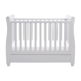Babymore Eva Sleigh Drop Side Cot Bed - Grey
