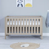 Babymore Luno Cot Bed - Oak