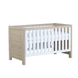 Babymore Luno Cot Bed - Oak White
