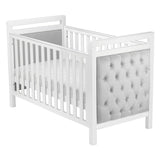 Babymore Velvet Deluxe Cot Bed - White