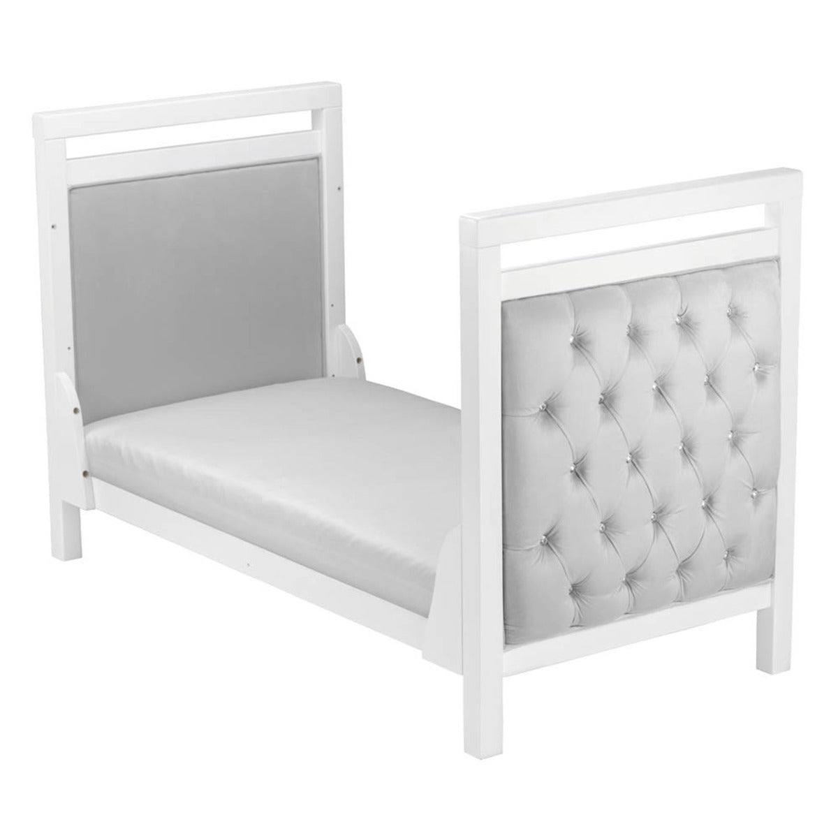 Babymore Velvet Deluxe Cot Bed - White