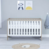 Babymore Veni Cot Bed - Oak White