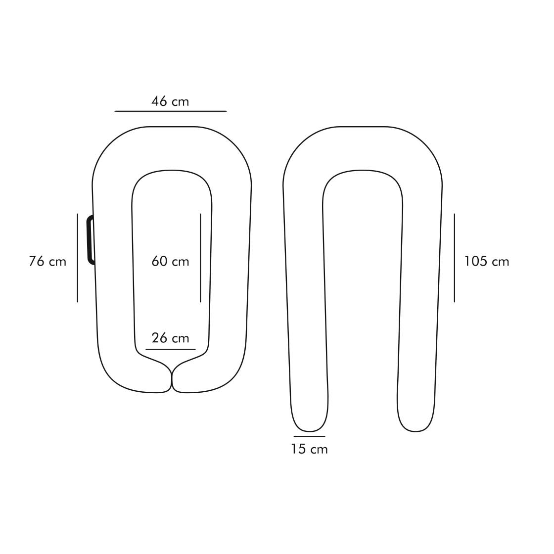 Noordi 2in1 Deluxe Baby Nest & Maternity Pillow with Silver-Ion Cotton, White