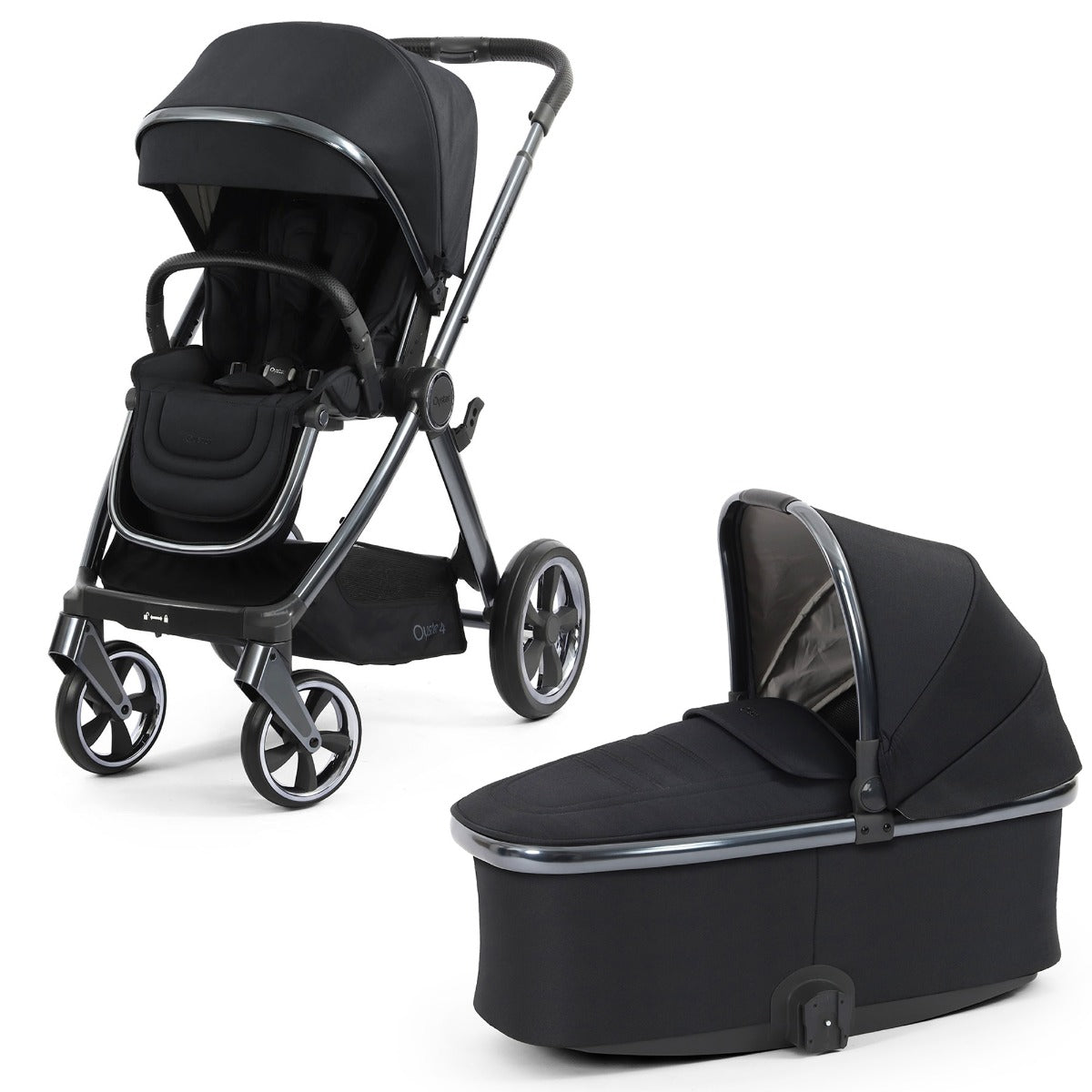 BabyStyle Oyster 4 Luxury 360 Car Seat & Nursery Essentials Bundle - Carbonite