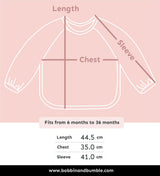 Long Sleeved Baby Bib - Safari Animals