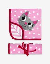 Toby Tiger Organic Cat Applique Blanket