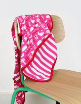 Toby Tiger Organic Pink Garden Blanket