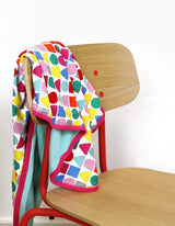 Toby Tiger Organic Pink Building Block Blanket