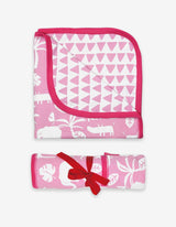 Toby Tiger Organic Pink Jungle Blanket