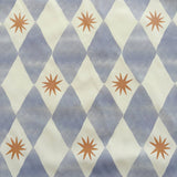 Long Sleeved Baby Bib - Blue Harlequin